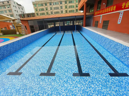 丽水学校钢结构拼装游泳池防水胶膜泳池项目